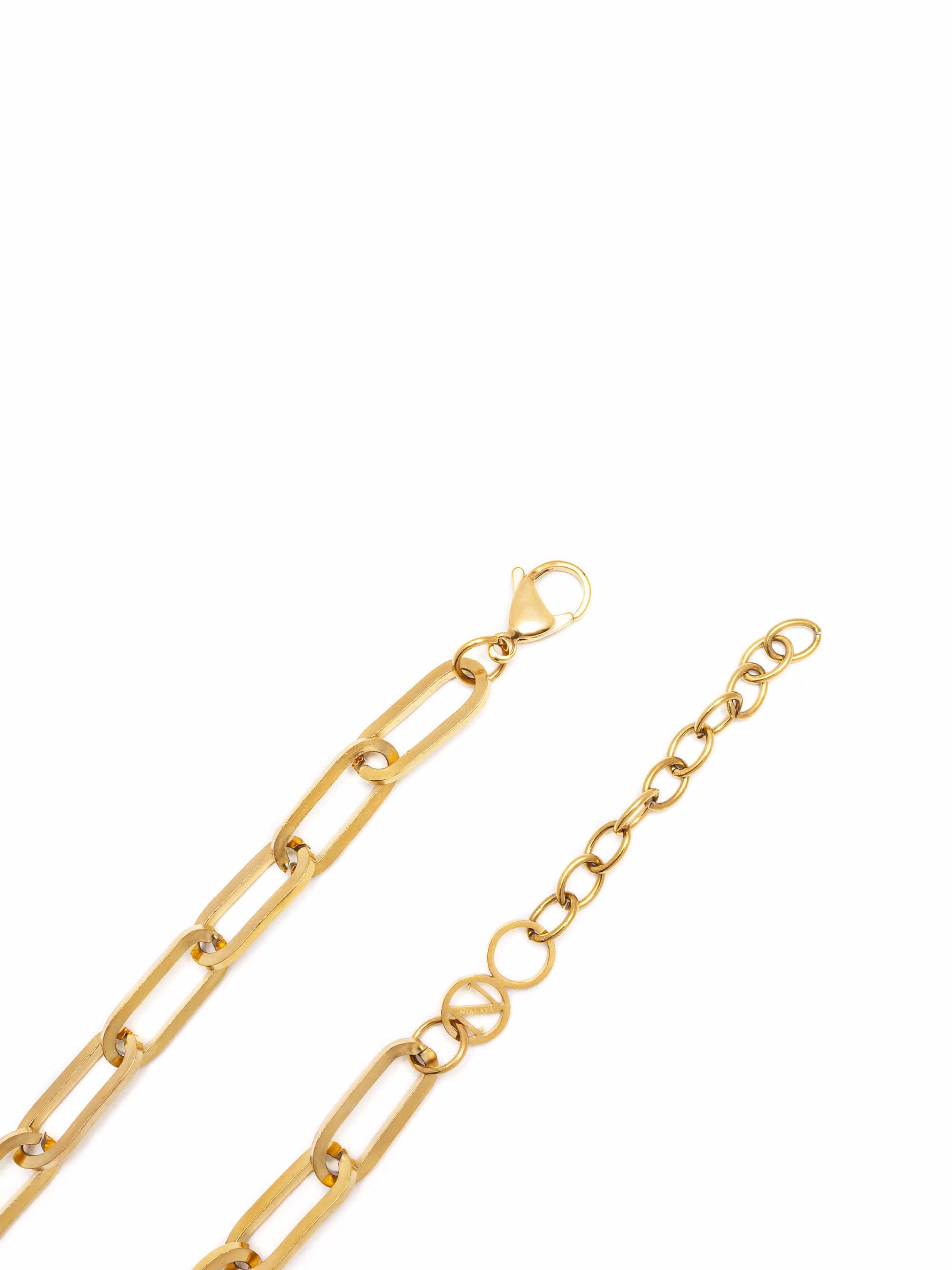 Nialaya Women's Necklace Gold Link Chain Necklace Gold Link Chain Necklace 15 Inches / 38.1 cm WNECK_324