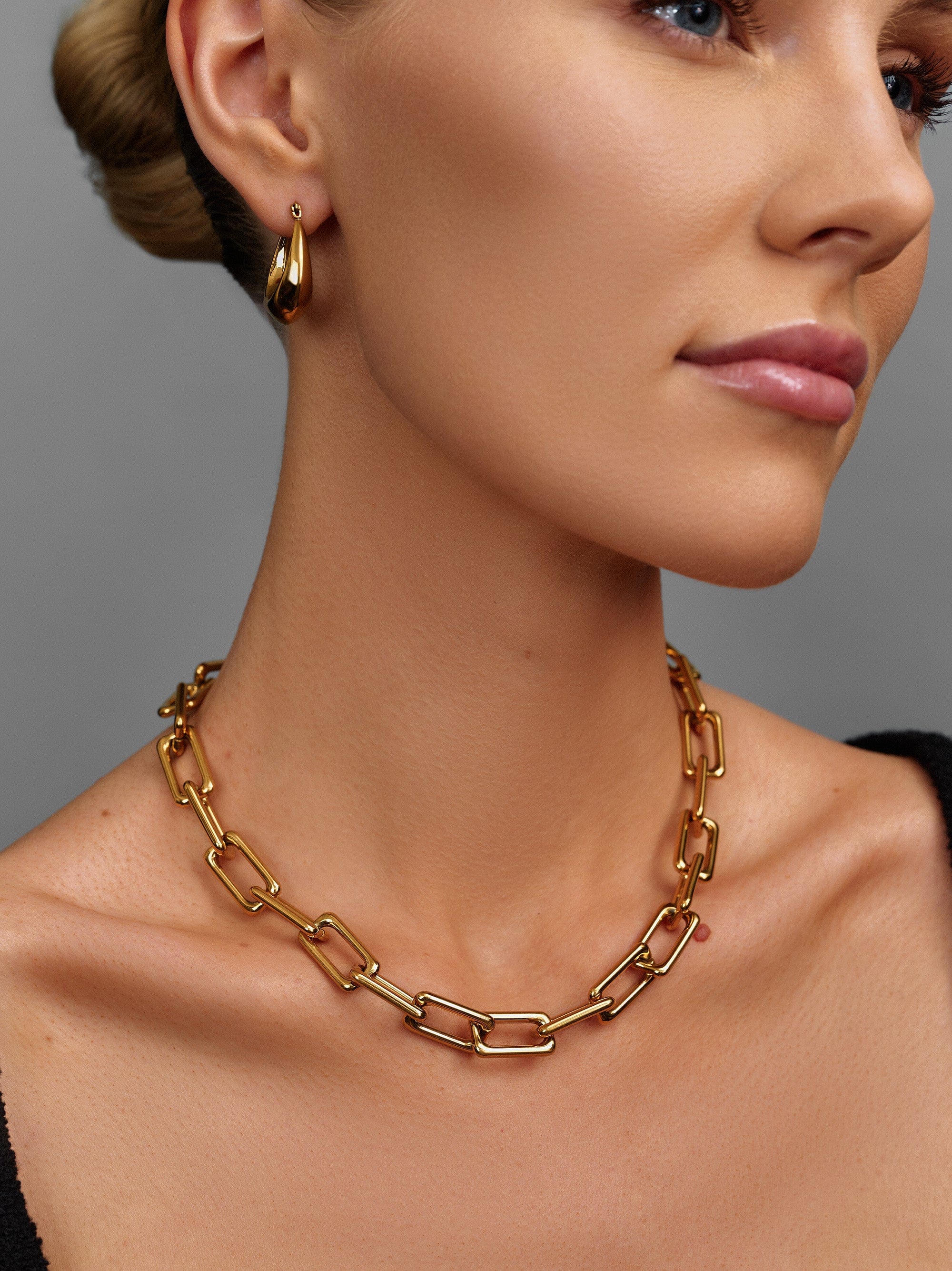 Nialaya Women's Necklace Gold Paperclip Chain Gold Paperclip Chain 19 Inches / 48.26 cm WNECK_294
