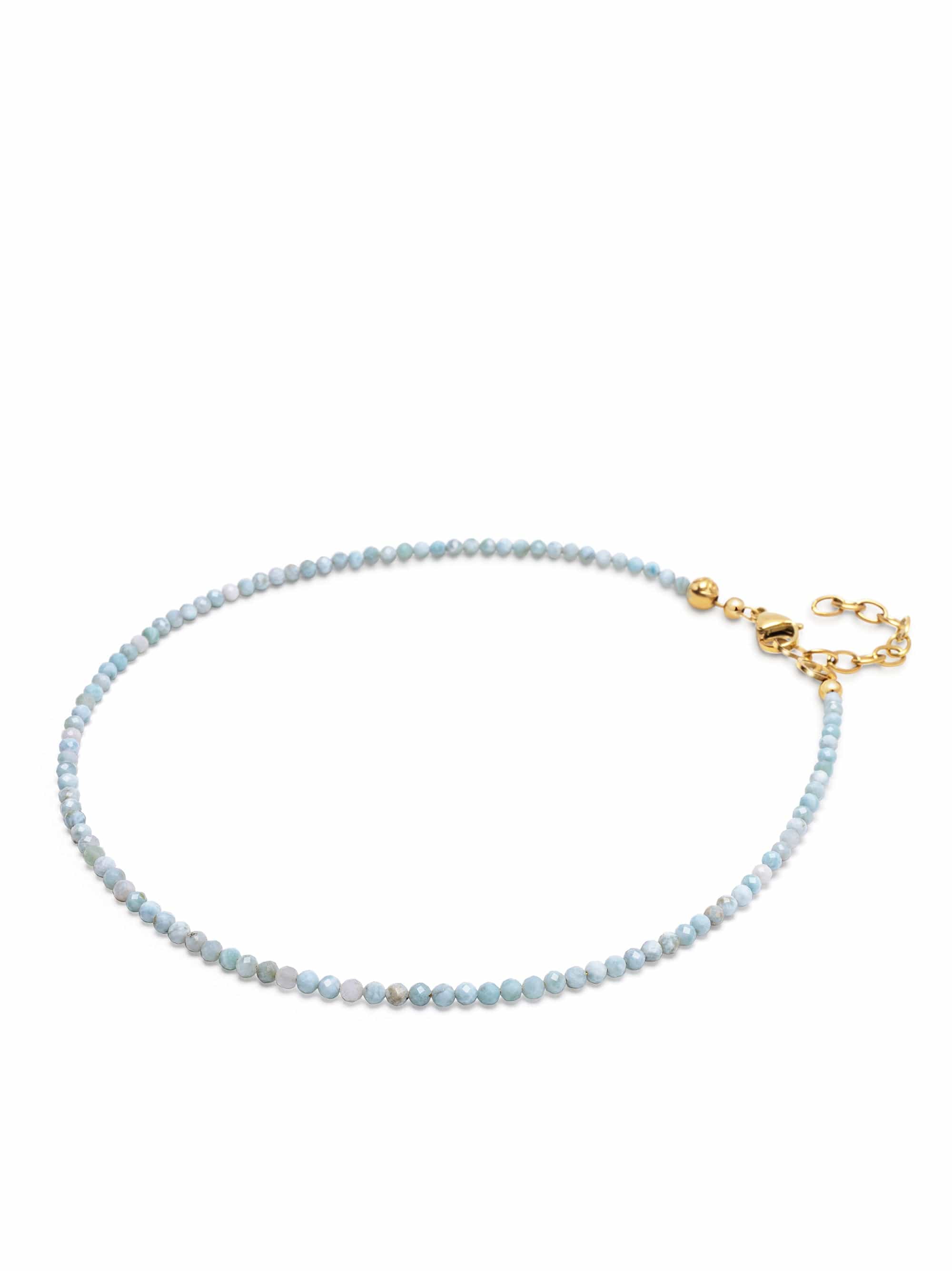 Nialaya Women's Necklace Larimar Faceted Choker Larimar Faceted Choker 15 Inches / 38.1 cm WNECK_315
