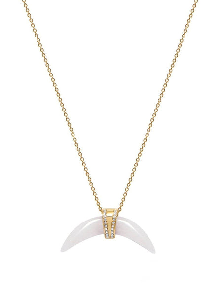 Mother Of Pearl Horn Necklace – Nialaya