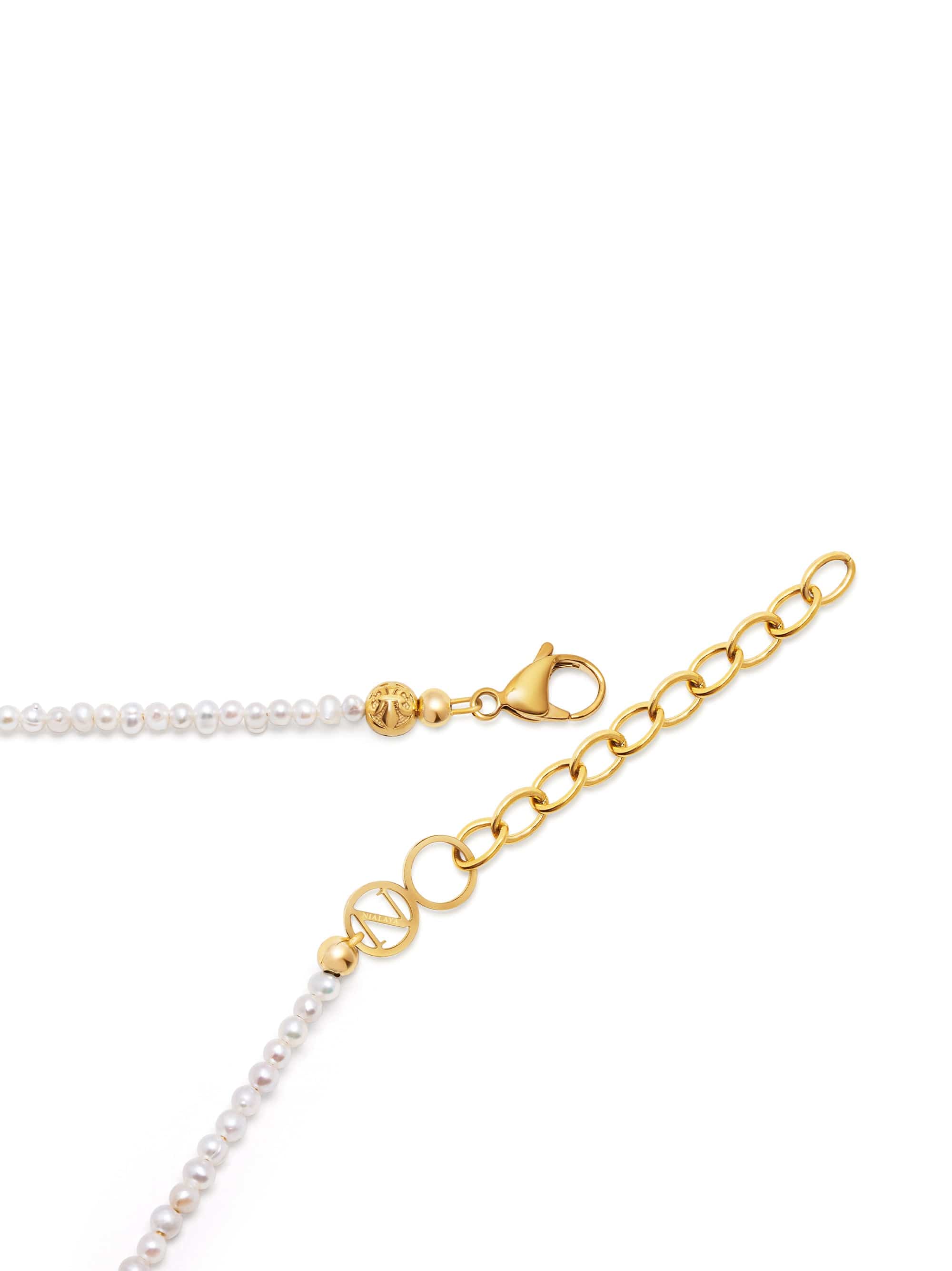 Nialaya Women's Necklace Seed Pearl Choker Seed Pearl Choker 14.5 Inches / 36.8 cm WNECK_316
