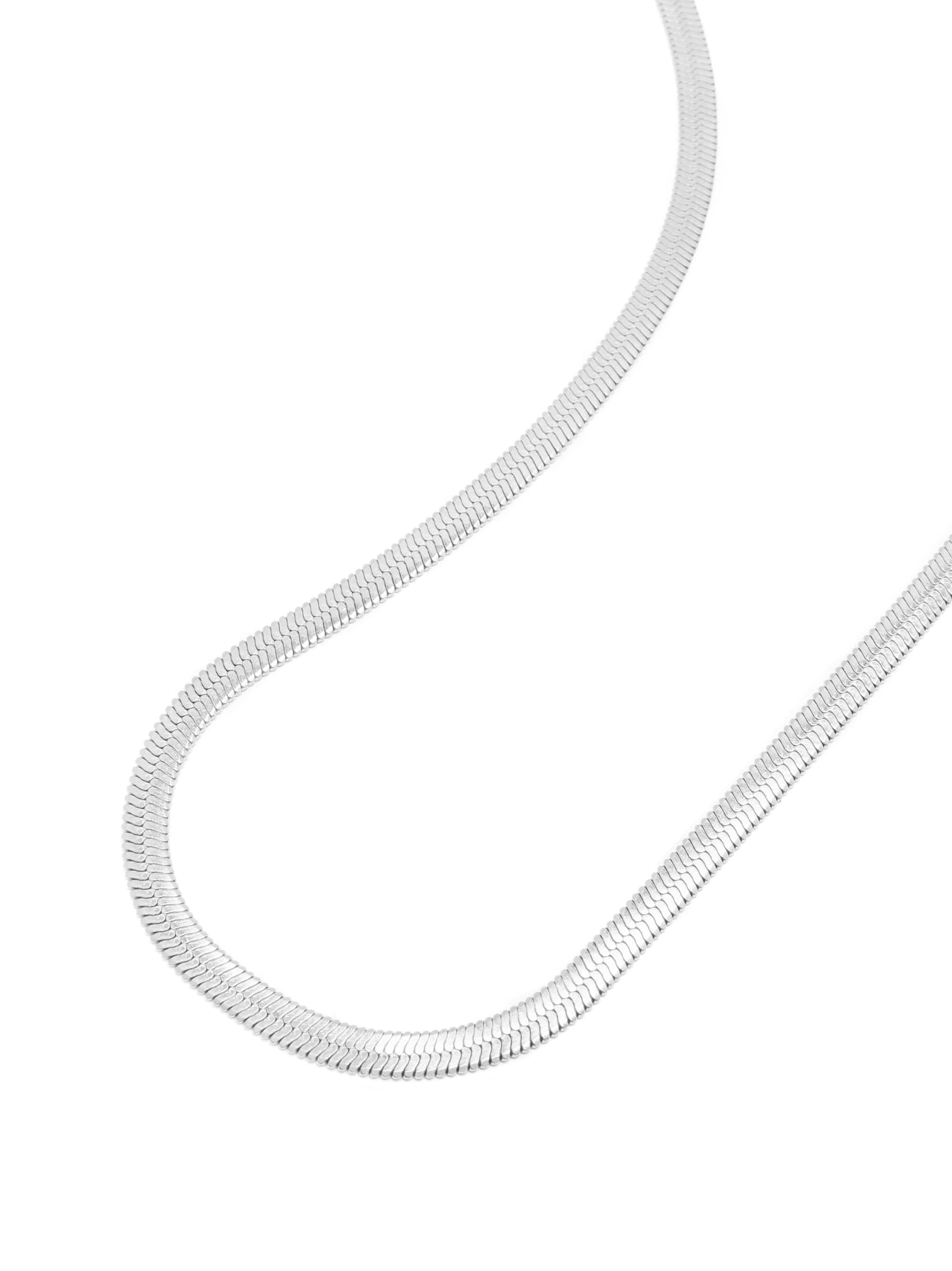 Nialaya Women's Necklace Snake Chain Necklace in Silver Snake Chain Necklace in Silver 16 Inches WNECK_320