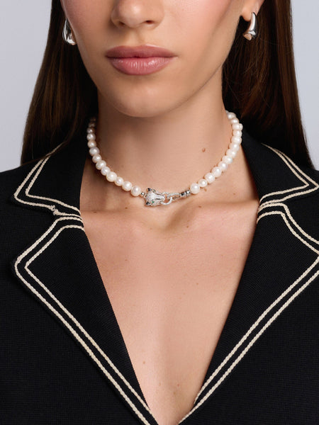 ★PEARLY MORE★ Grey Rose Pearl Choker Necklace Amazon.com: Mythlty Pearl Strand Necklace for Women Easy to