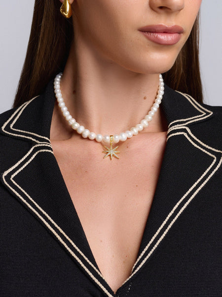 ★PEARLY MORE★ Pearl Point Ball Chain Choker Necklace Amazon.com: Metal Multi-layered Pearl Choker Necklaces