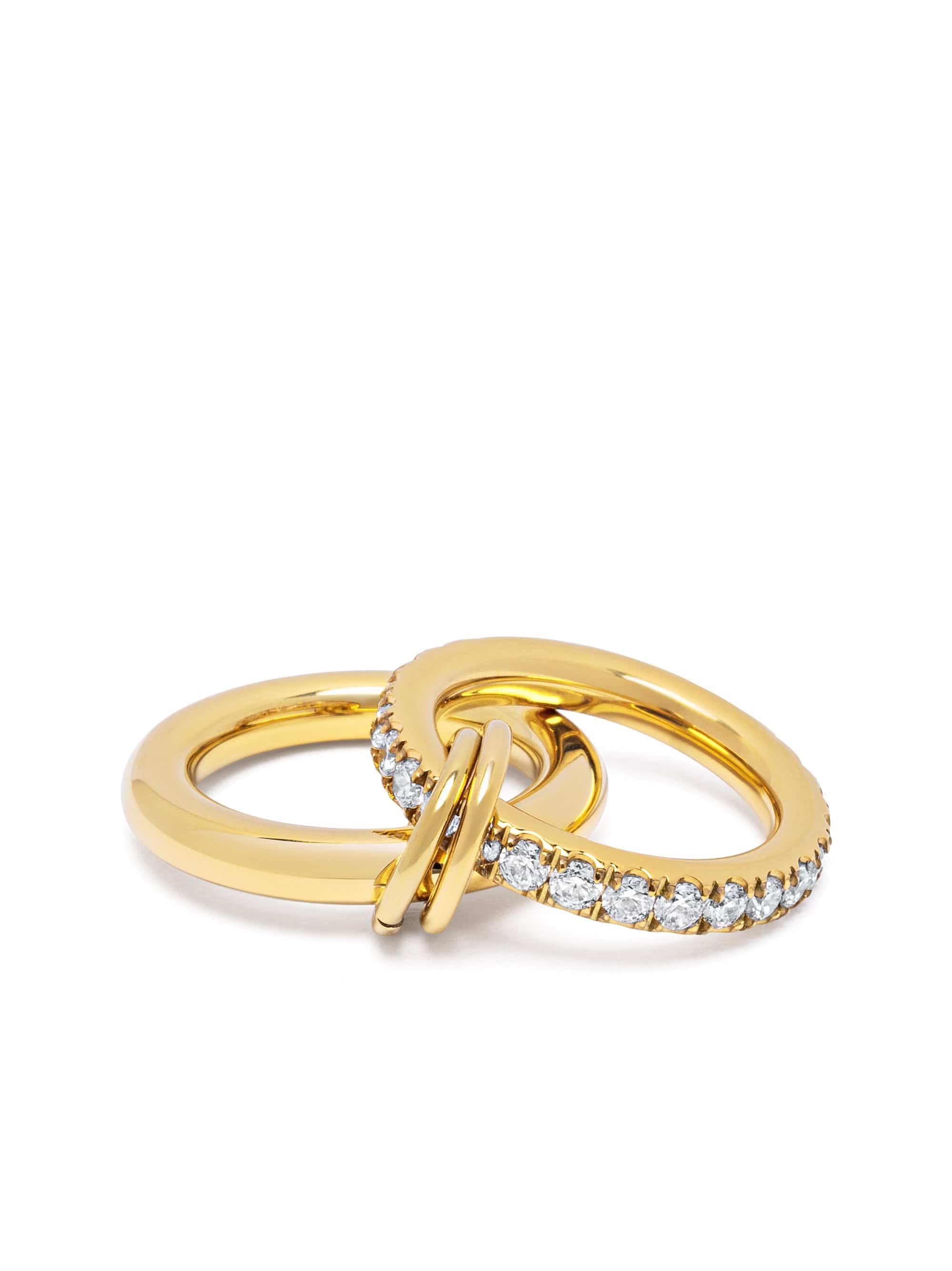 Nialaya Women's Ring Double Band Ring in Gold Double Band Ring in Gold