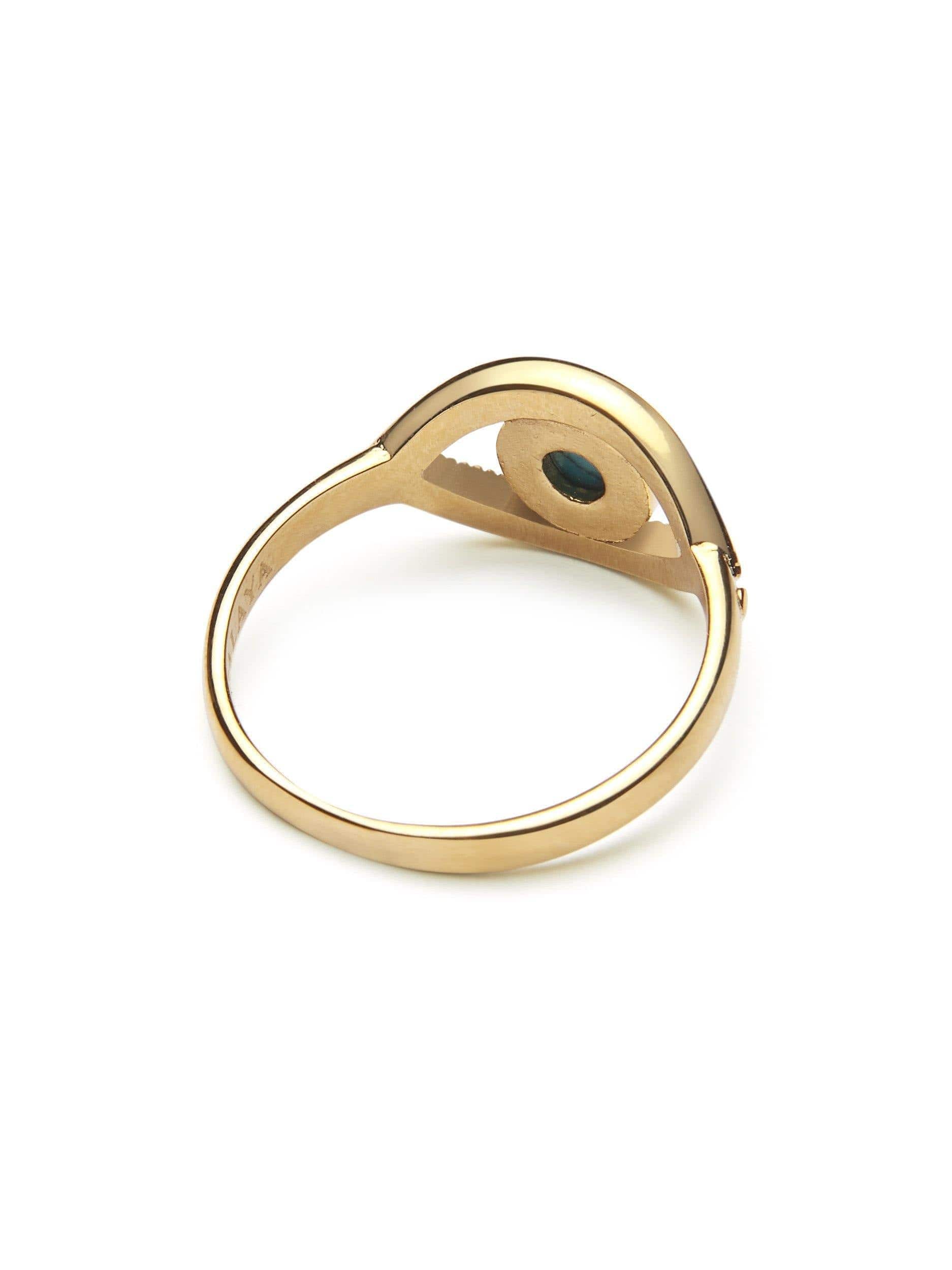 Nialaya Women's Ring Skyfall Turquoise Evil Eye Ring