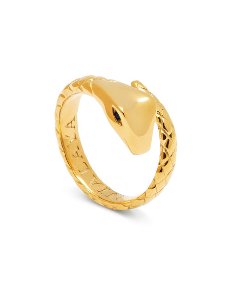 新品　Nialaya Jewelry　Snake ring　14号　アメリカ製 Twisted Gold Snake Ring – Nialaya