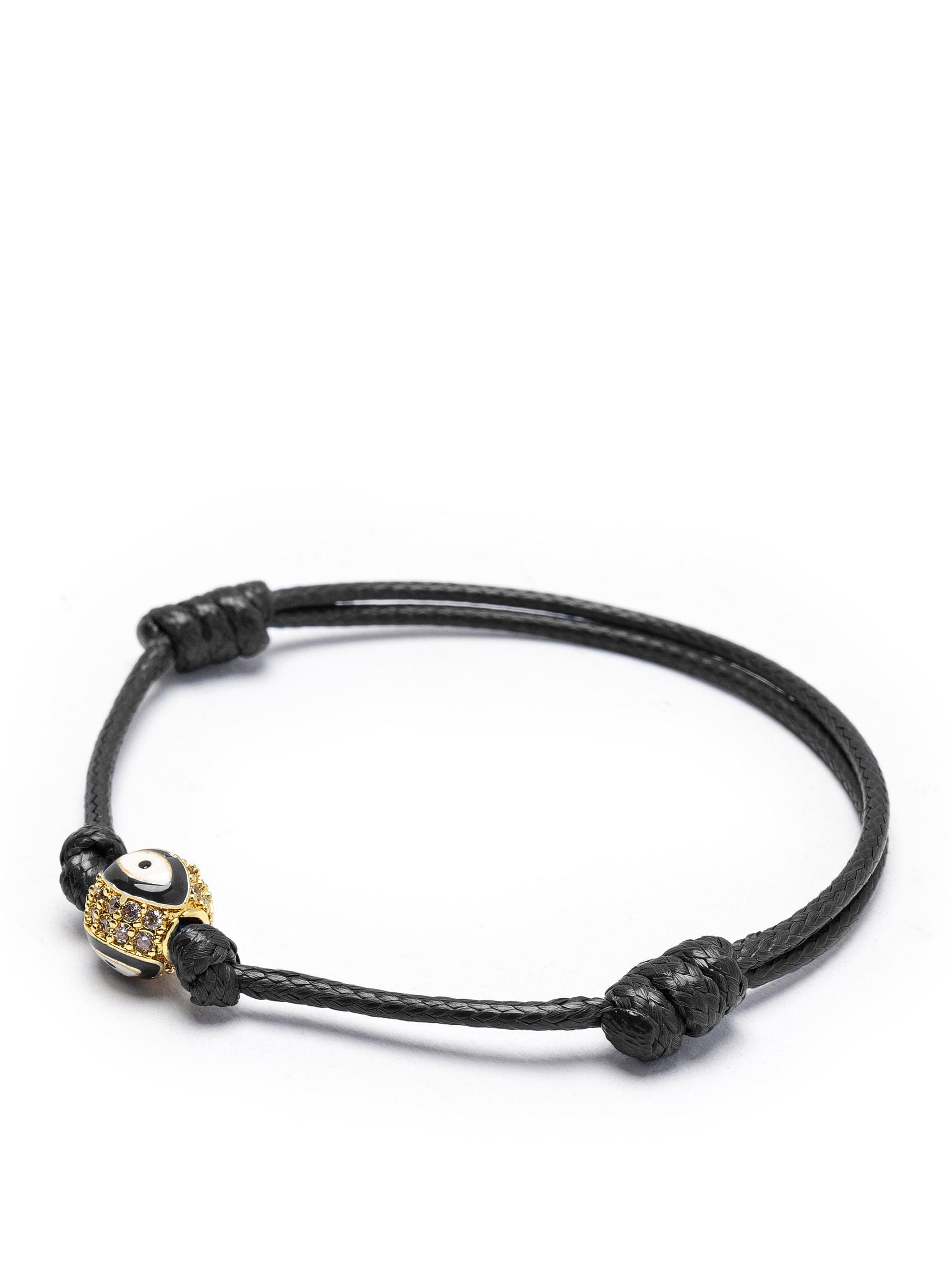 Nialaya Women's String Bracelet Women's Black Evil Eye String Bracelet Women's Black Evil Eye String Bracelet One Size WST_021