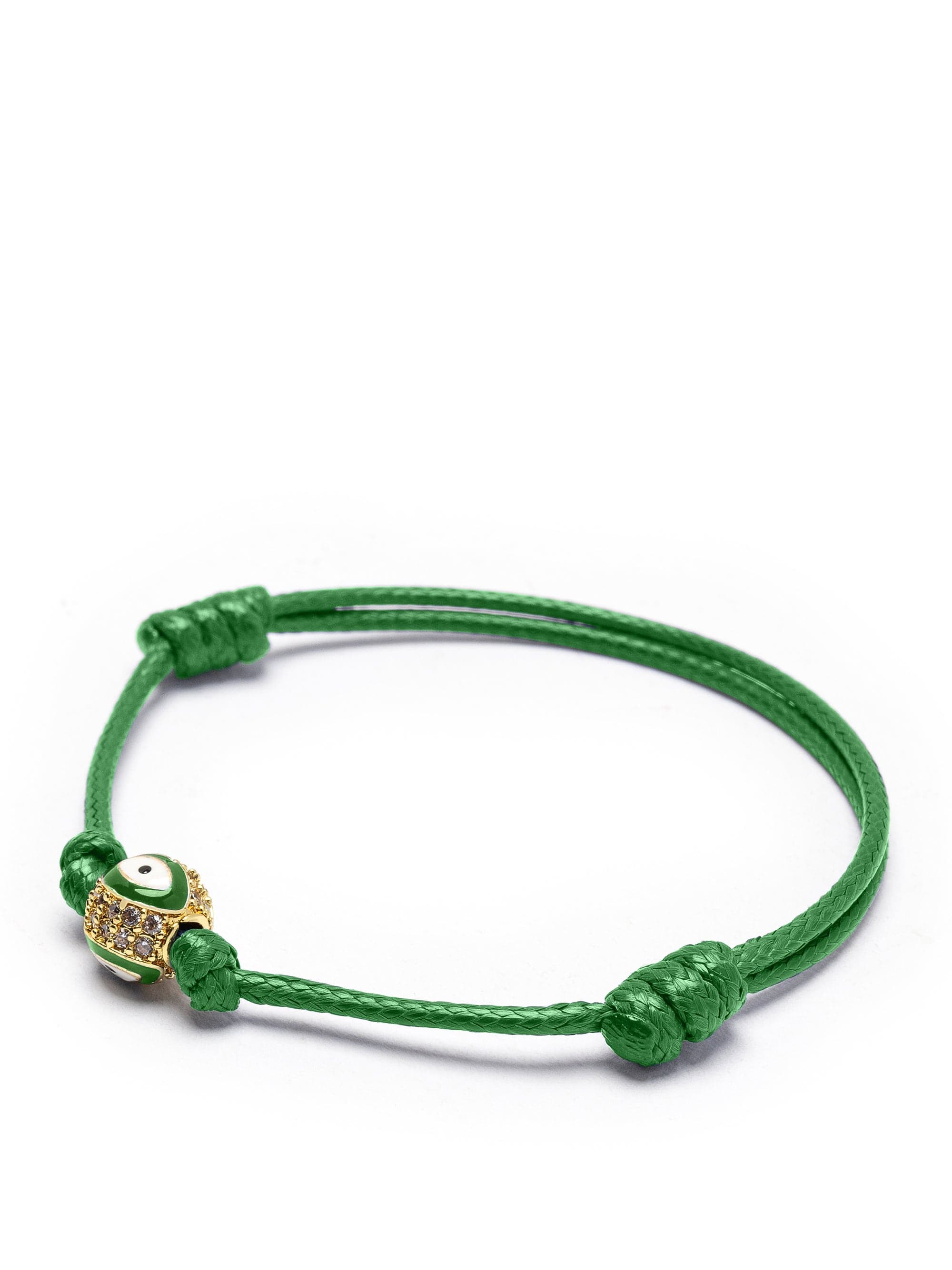 Nialaya Women's String Bracelet Women's Green Evil Eye String Bracelet Women's Green Evil Eye String Bracelet One Size WST_018