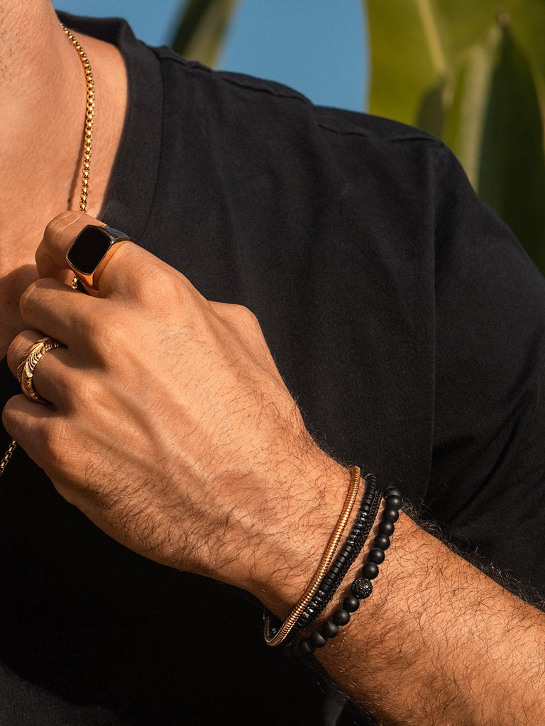 Mens stacked hotsell beaded bracelets