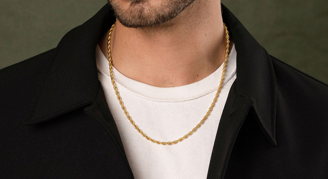 Men's Gold Braided Chain Bracelet – Nialaya Jewelry