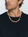 Pastel Pearl Necklace with Silver