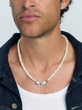 Pearl Choker with Double Panther Head in Silver