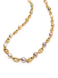 Men's Gold Mariner Chain with Multicolored Pearls