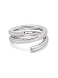 Men's Modern Spiral Ring in Solid Sterling Silver
