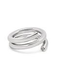 Men's Modern Spiral Ring in Solid Sterling Silver