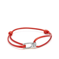 Red String Bracelet with Silver Hook
