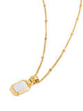 Women's Sterling Silver Necklace with Two-in-One Pearl & Black Onyx Pendant