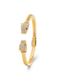 Women's CZ Panther Bangle in Gold