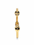 Nialaya Men's Bangle Men's Golden Skull Bangle
