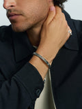 Nialaya Men's Bangle Vintage Cuff Bracelet in Silver Vintage Cuff Bracelet in Silver