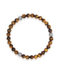 6mm Tiger Eye Bracelet with Silver Balls