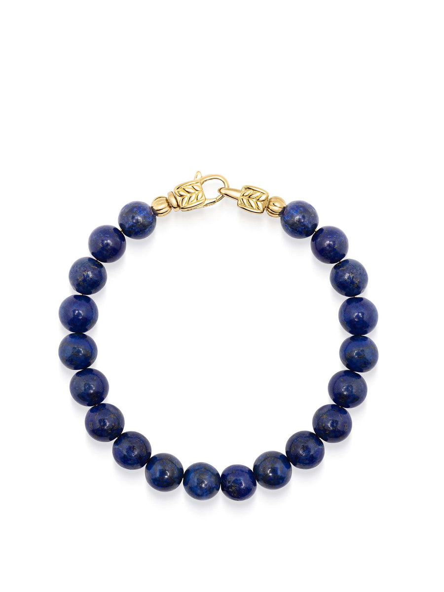 Blue Dumortierite Healing Bracelet with Gold Lock