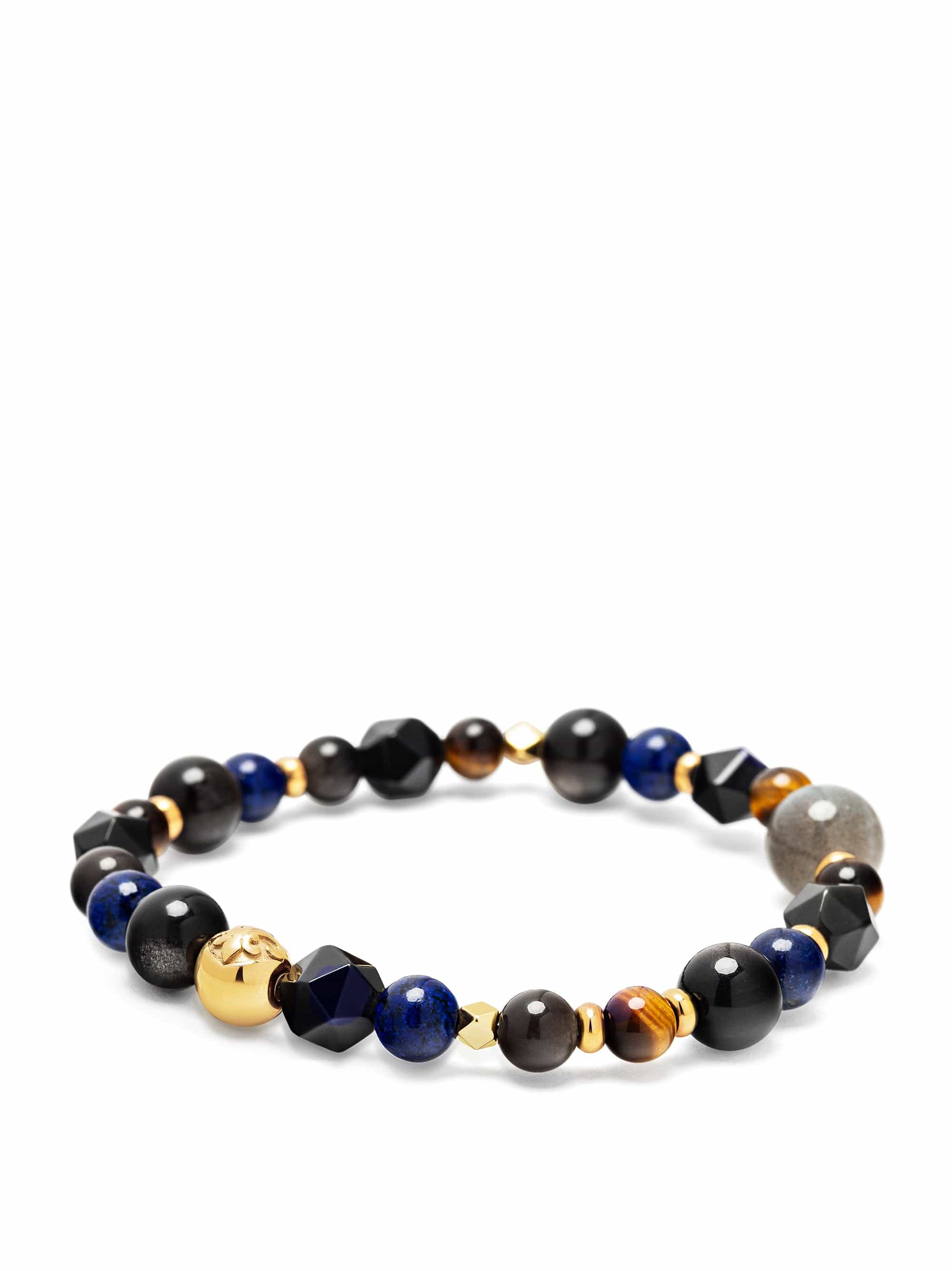 Nialaya Men's Beaded Bracelet Blue Lapis Spiritual Power Bracelet Blue Lapis Spiritual Power Bracelet