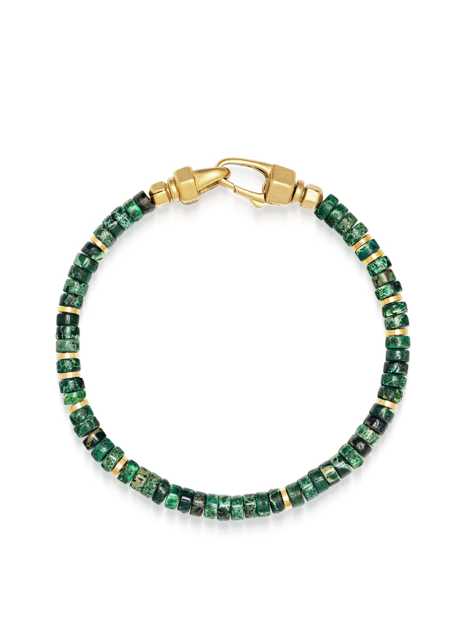Dark Green Malachite Heishi Bracelet