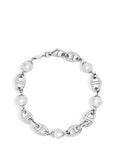 Nialaya Men's Beaded Bracelet Mariner Bracelet with Pearls