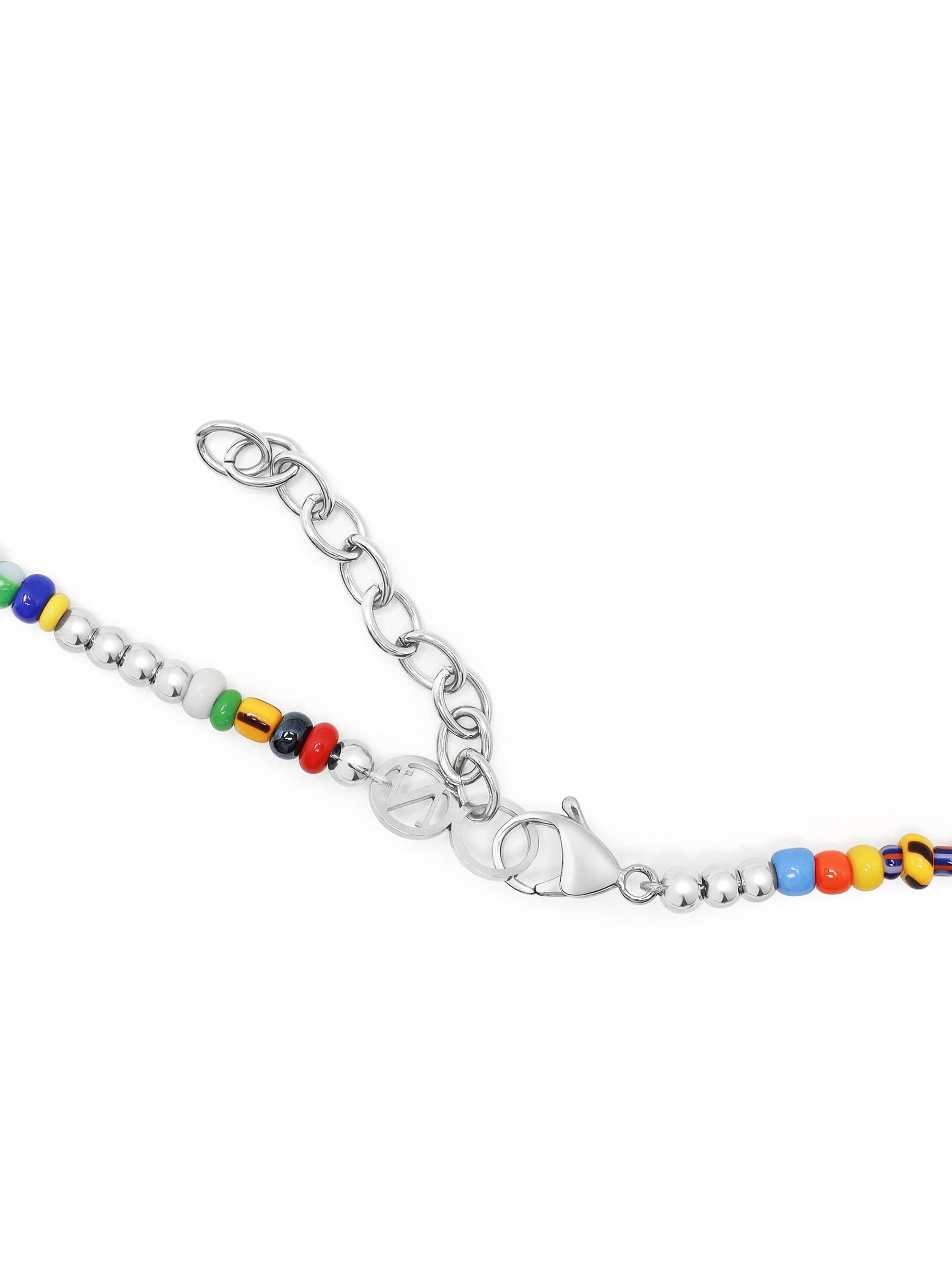 Nialaya Men's Beaded Bracelet Men's Assorted Vintage Trifocal Beaded Necklace