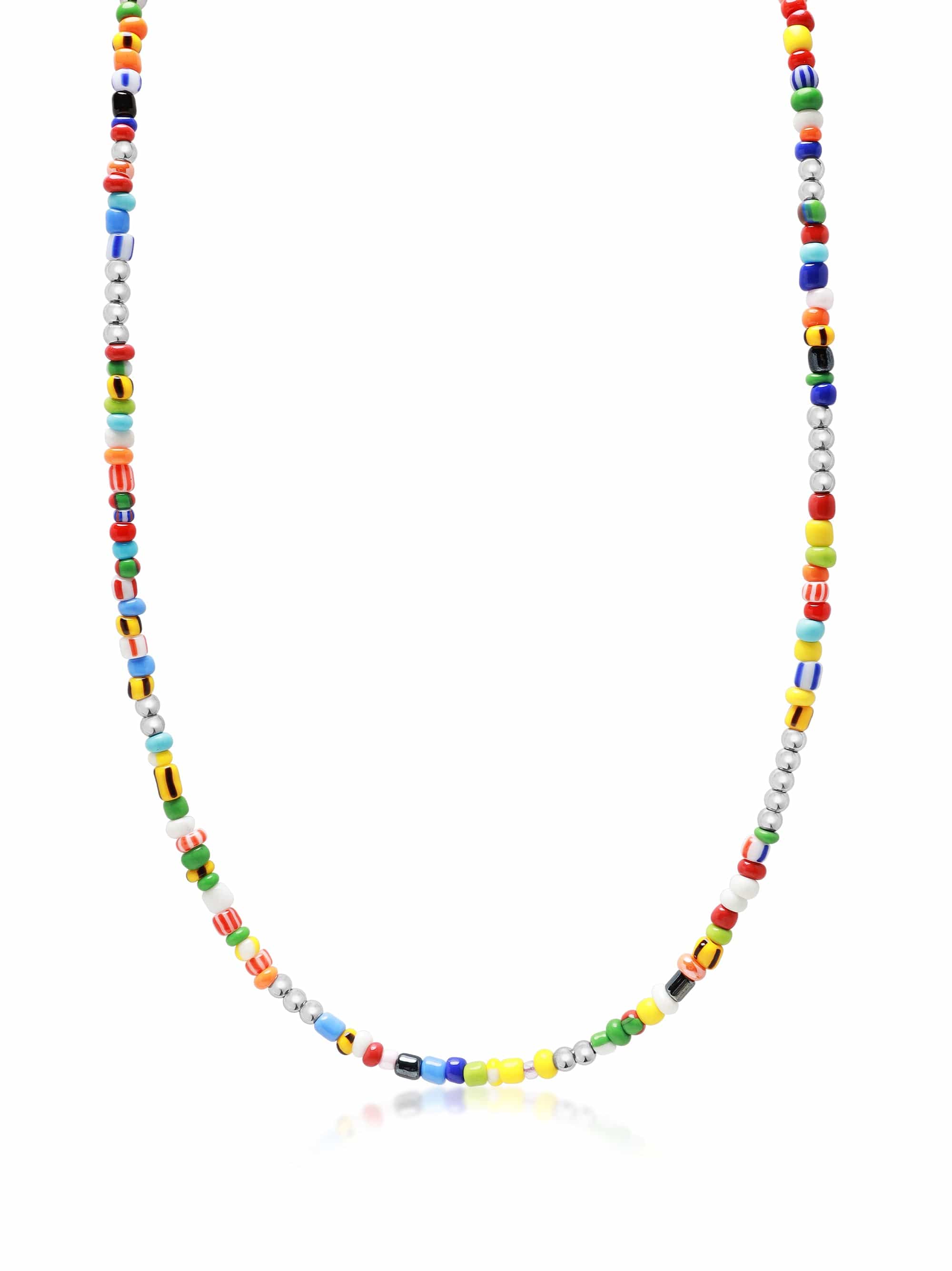 Nialaya Men's Beaded Bracelet Men's Assorted Vintage Trifocal Beaded Necklace