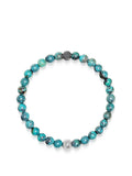 Men's Black Diamond Wristband with Bali Turquoise