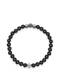 Men's Black Diamond Wristband with Onyx and Hematite