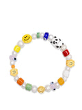 Nialaya Men's Beaded Bracelet Men's Panda Pearl Bracelet