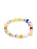 Nialaya Men's Beaded Bracelet Men's Panda Pearl Bracelet