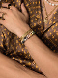 Nialaya Men's Beaded Bracelet Men's Pastel Pearl Bracelet