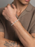 Nialaya Men's Beaded Bracelet Men's Wristband with Howlite