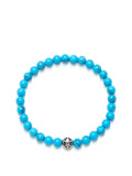 Men's Wristband with Turquoise and Silver