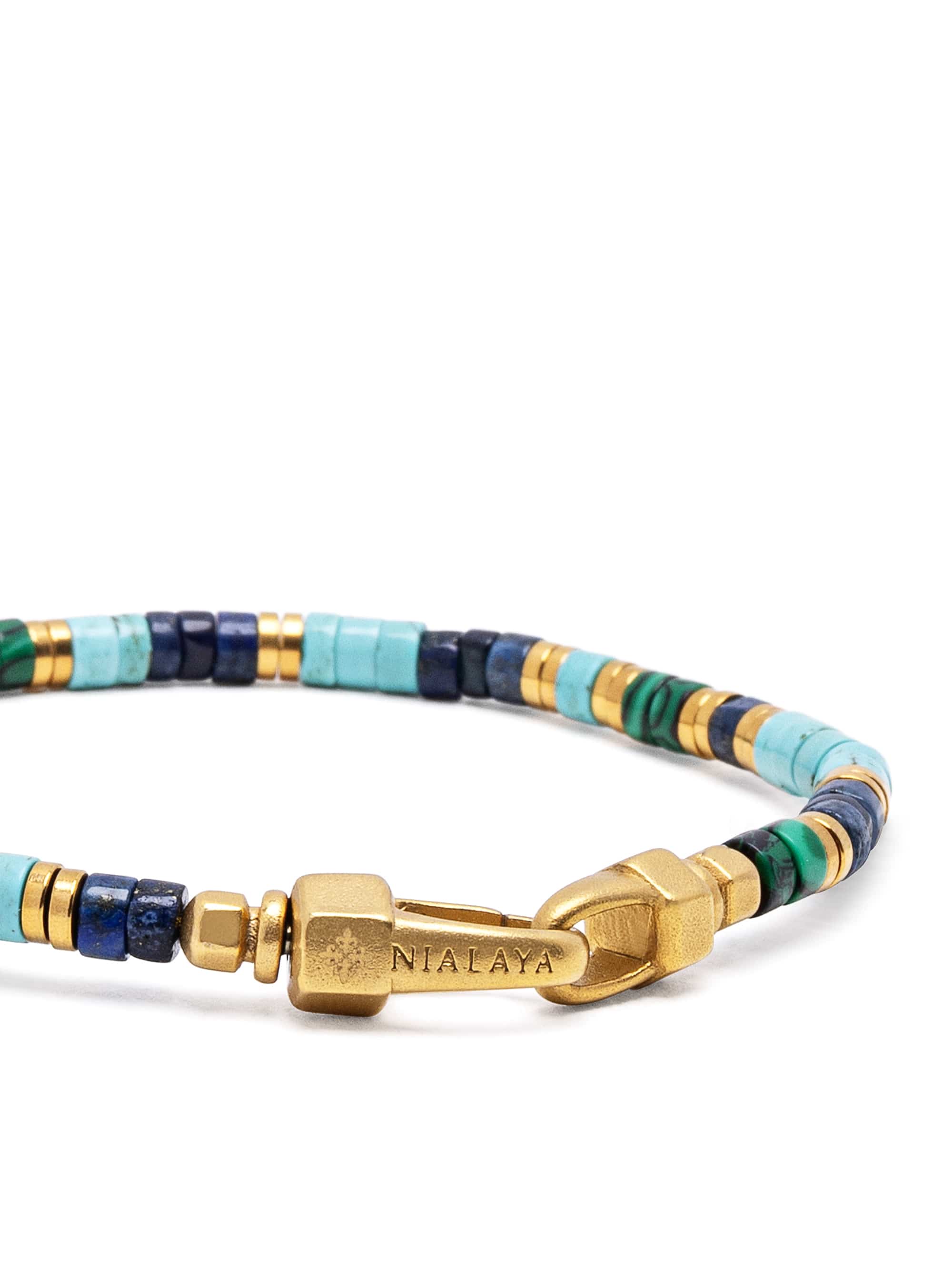 Nialaya Men's Beaded Bracelet Multicolor Heishi Bracelet Multicolor Heishi Bracelet
