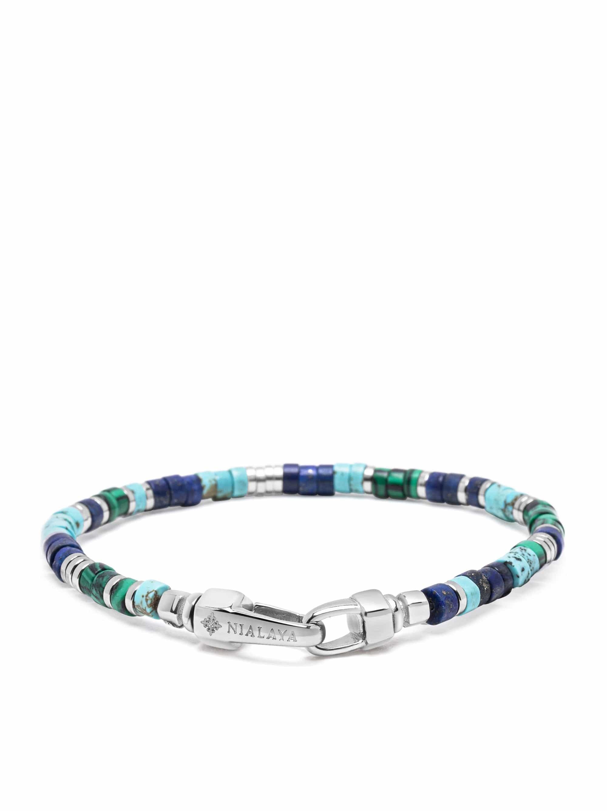 Nialaya Men's Beaded Bracelet Riviera Ocean Heishi Bracelet Riviera Ocean Heishi Bracelet