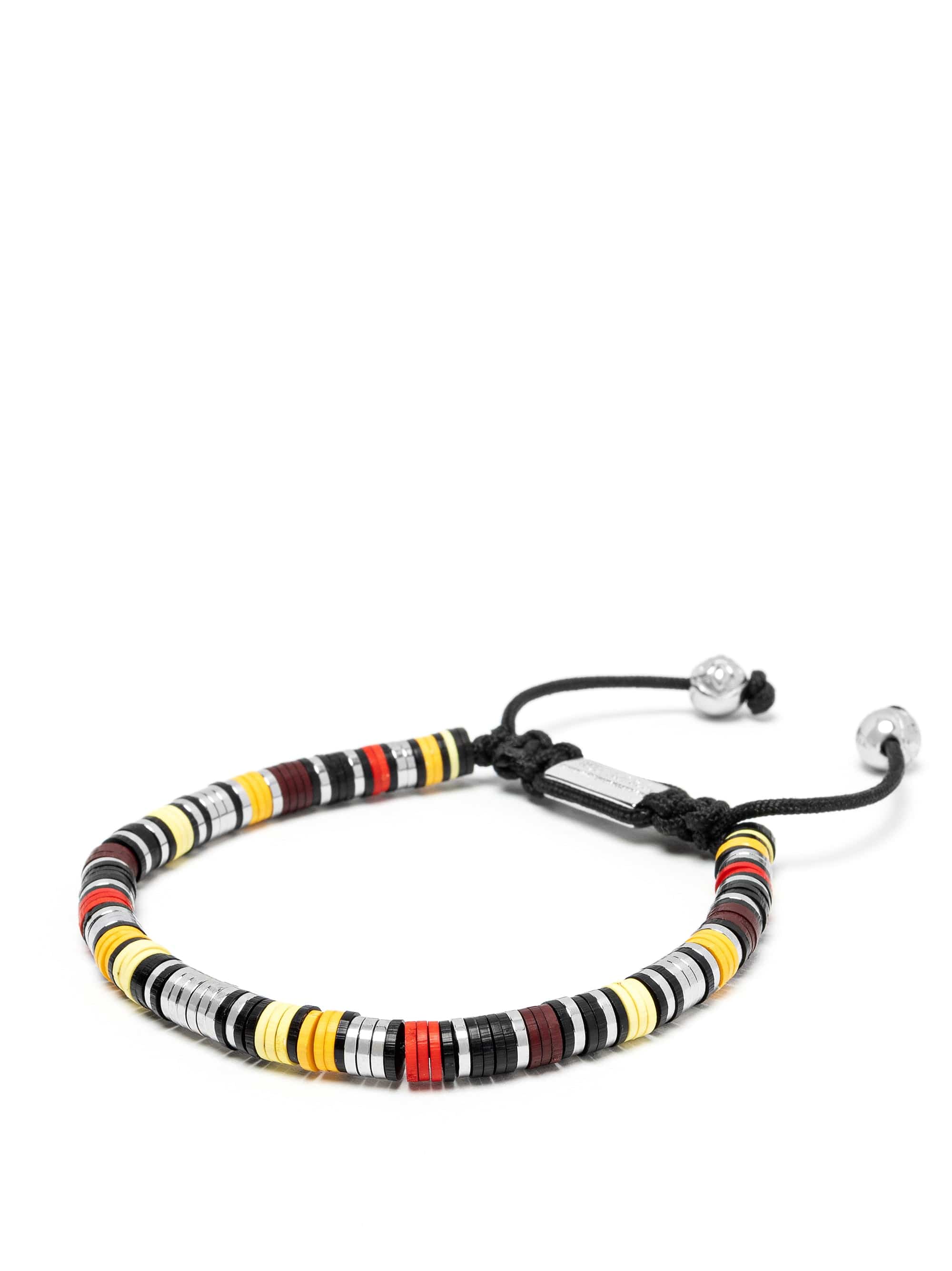 Nialaya Men's Beaded Bracelet Solar Power Disc Bracelet Solar Power Disc Bracelet