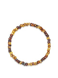 Nialaya Men's Beaded Bracelet Wristband with Amber Japanese Miyuki Beads