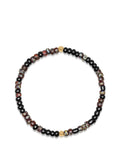 Nialaya Men's Beaded Bracelet Wristband with Dark Japanese Miyuki Beads
