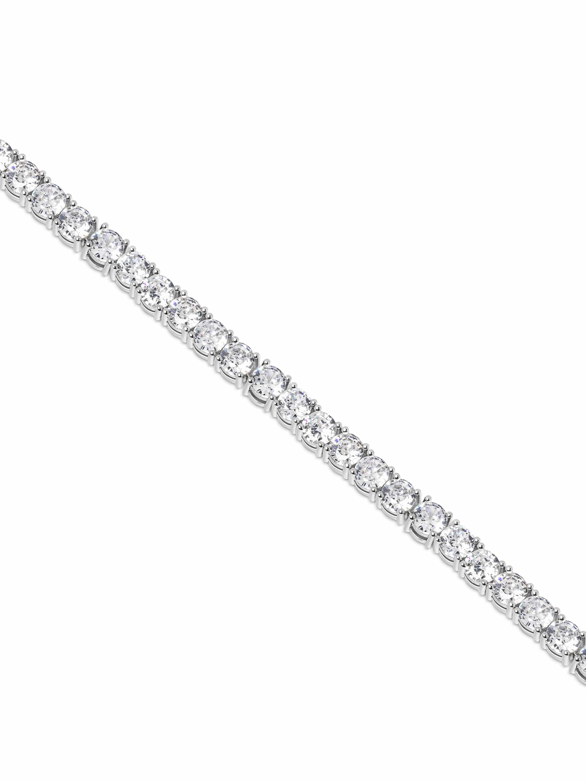 Nialaya Men's Bracelet Tennis Bracelet with Silver Tennis Bracelet with Silver