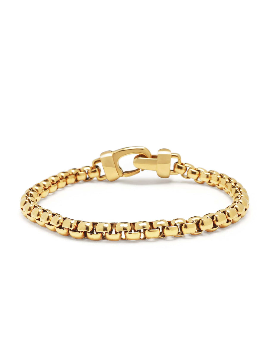 Gold Box Chain Bracelet