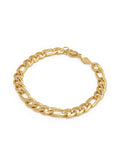 Nialaya Men's Chain Bracelet Men's Gold Figaro Bracelet in 6mm