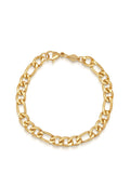 Nialaya Men's Chain Bracelet Men's Gold Figaro Bracelet in 6mm