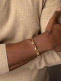 Nialaya Men's Chain Bracelet Men's Gold Link Bracelet