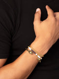 Nialaya Men's Chain Bracelet Men's Gold Round Chain Bracelet